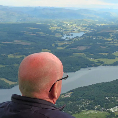Looking out on a Windermere Ballooning Experience in the Lake District